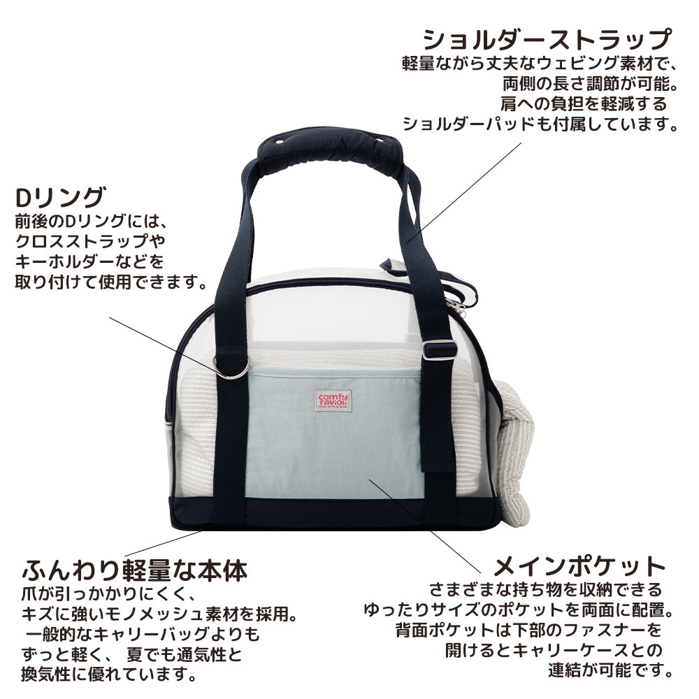 comfyravioli コンフィーラビオリブリーズメッシュバッグ コンフィーラビオリ ブリーズ メッシュバッグ | ペット用の食品・用品
